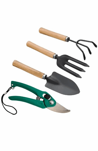 Stainless Steel Garden Tool Kit Set with Hand Trowel, Cultivator, Fork ...