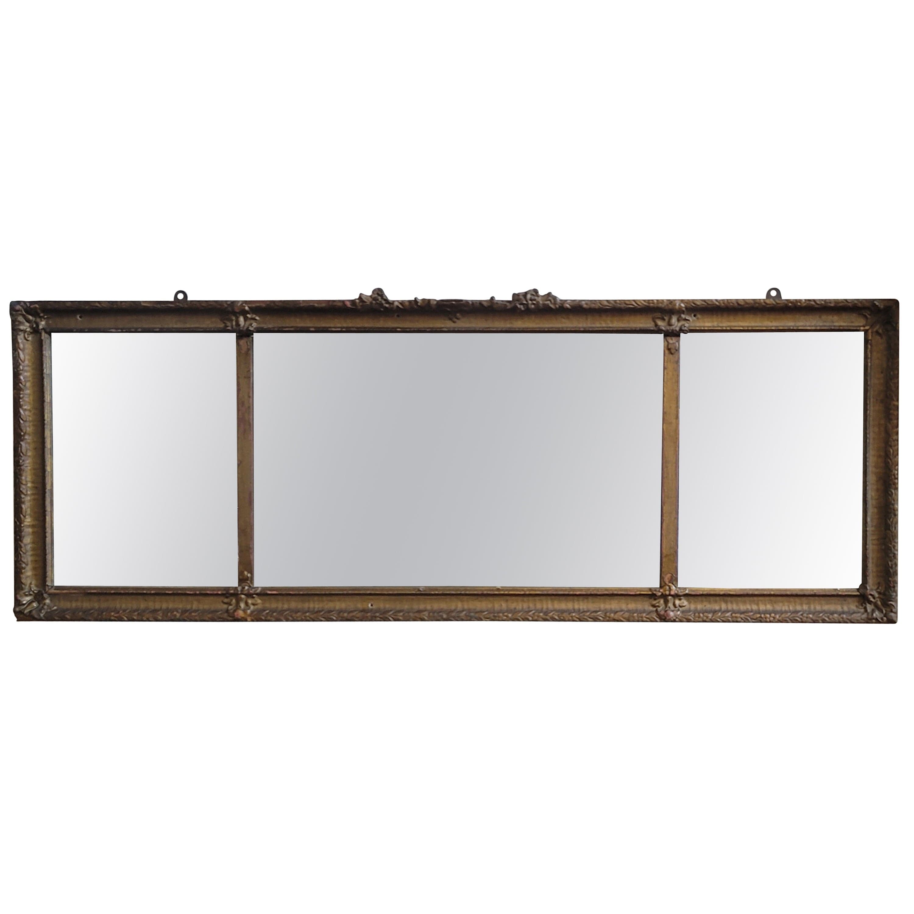 19th Century Ornately Decorated Regency Gilt Overmantel Mirror For Sale ...