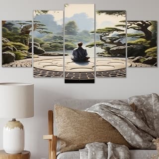 Zen Garden Tranquility Canvas by Designart