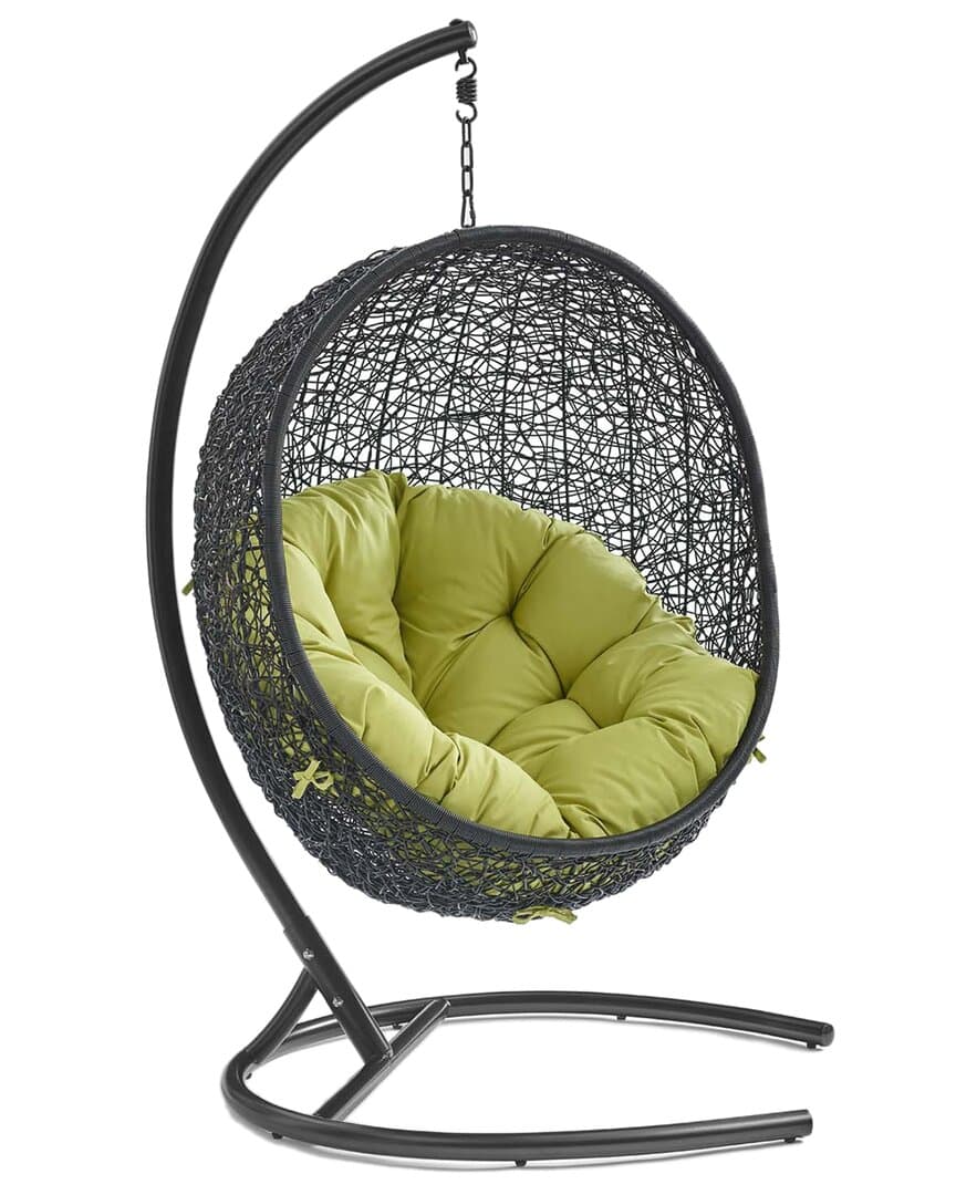 Modway Encase Swing Outdoor Patio Lounge Chair In Blue | ModeSens