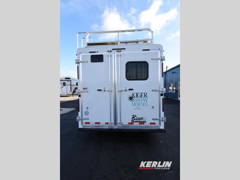 Used 2017 Bison Ranger 8313 Bar Galley Horse Trailers with living ...