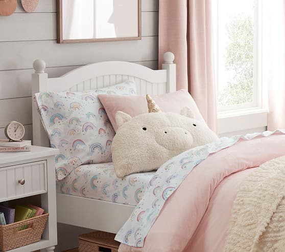 Organic Rainbow Cloud Kids' Sheet Set | Pottery Barn Kids