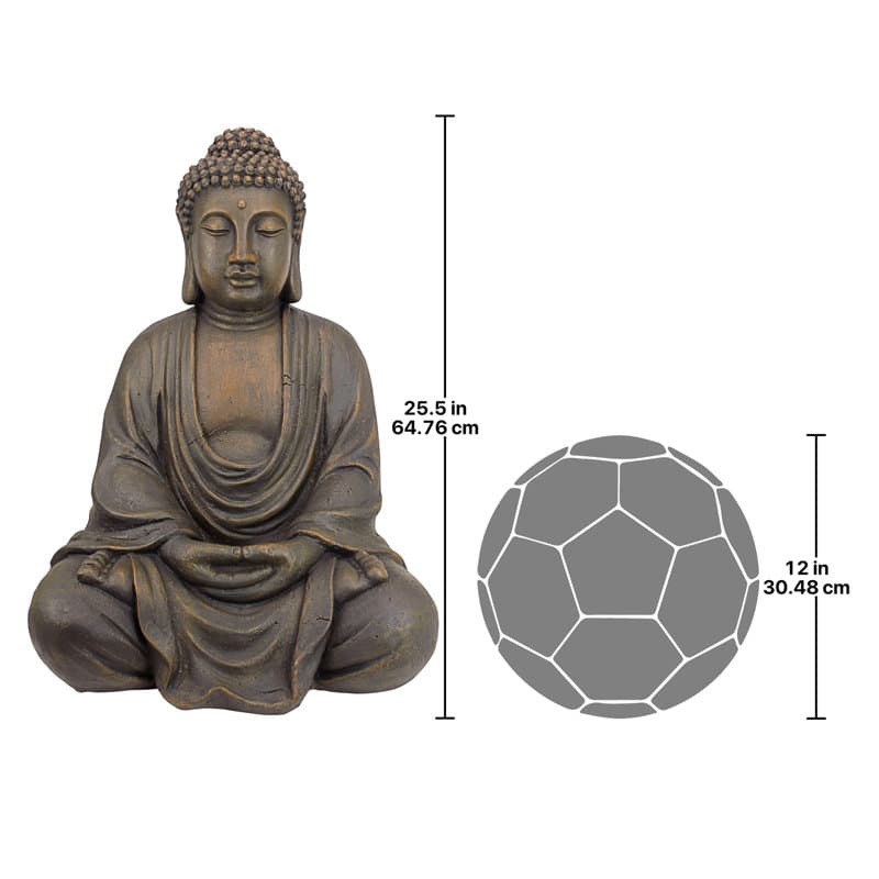 Design Toscano Meditative Buddha of the Grand Temple Garden Statue ...