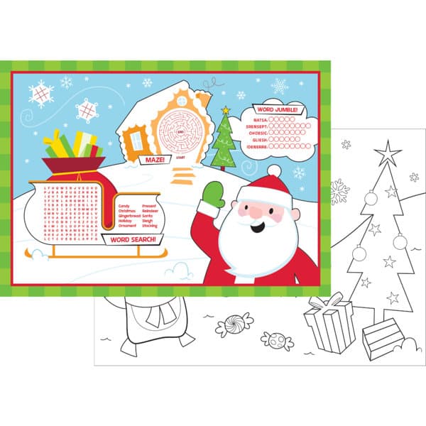 Creative Converting Christmas Activity Placemats | Wayfair