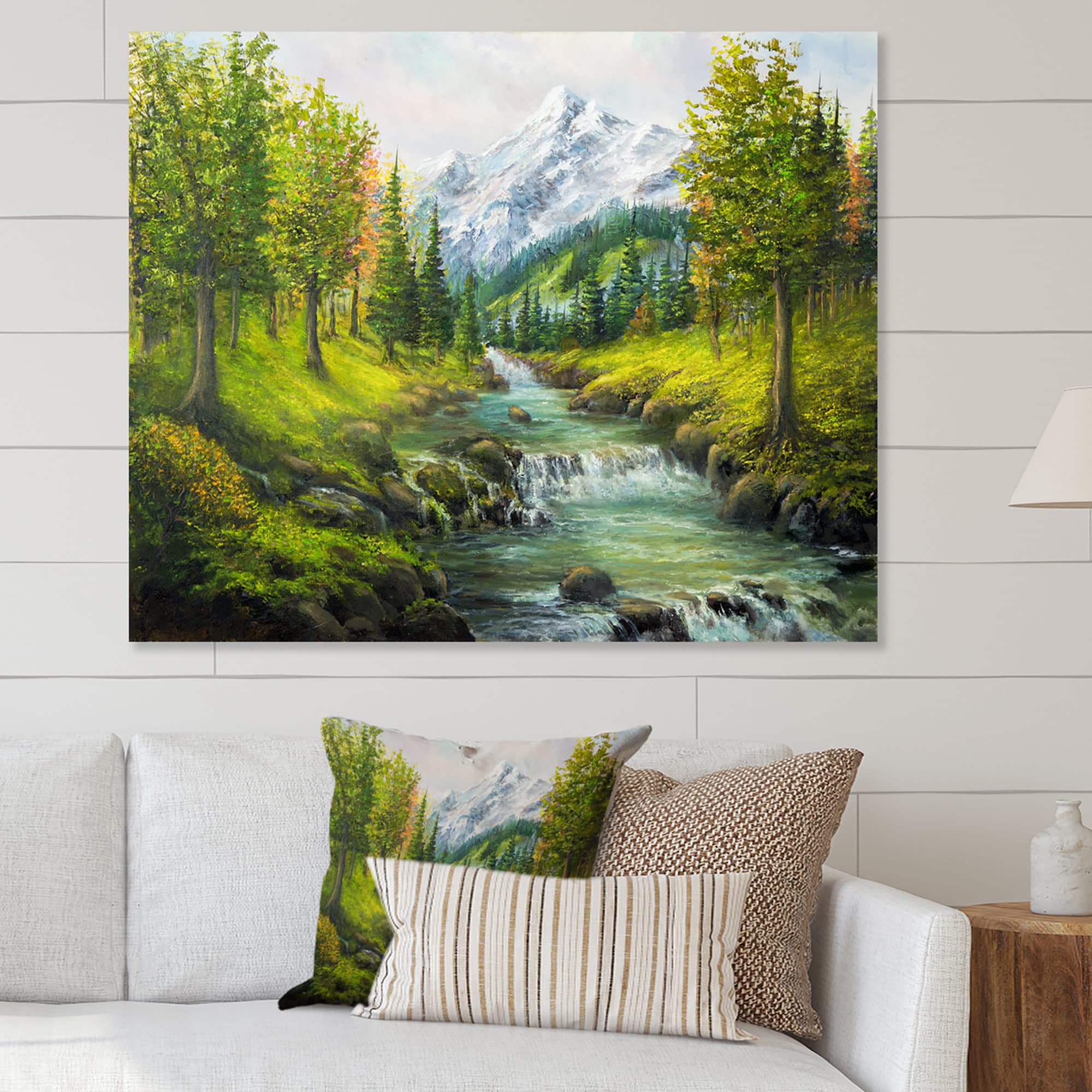 Mountain Landscape Spring Flowers Wallpaper Wall Mural