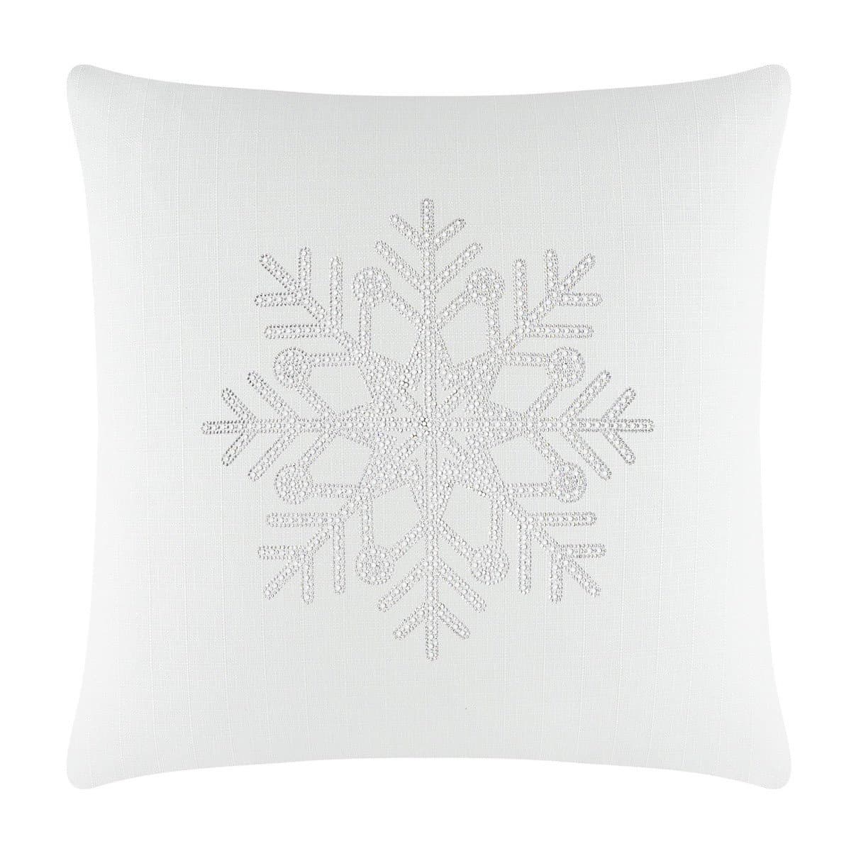Sparkles Home Snowflake Throw Pillow | Rhinestone Motif | Faux Pearls ...