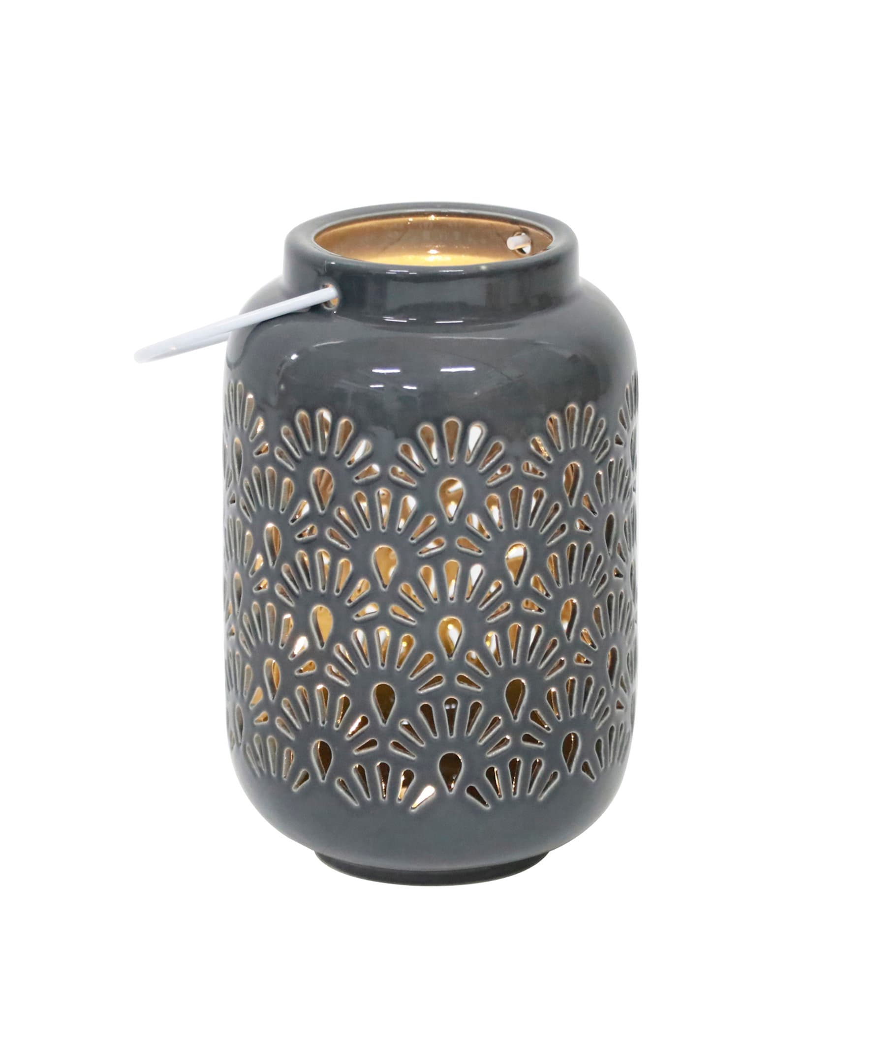 Red Barrel Studio® 8" Ceramic Tabletop Lantern & Reviews | Wayfair