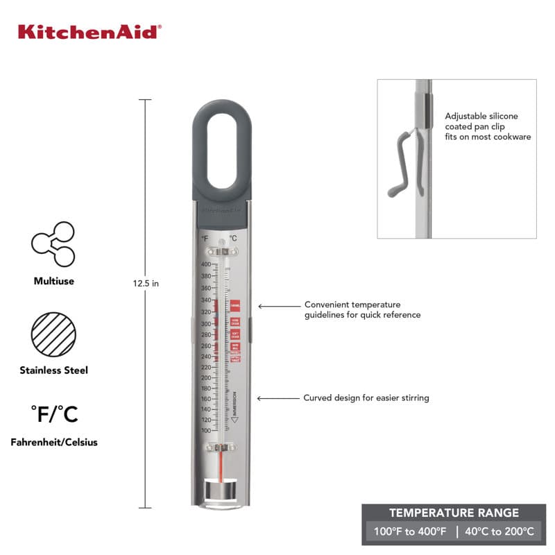 KitchenAid® KitchenAid Curved Candy and Deep Fry Thermometer | Wayfair