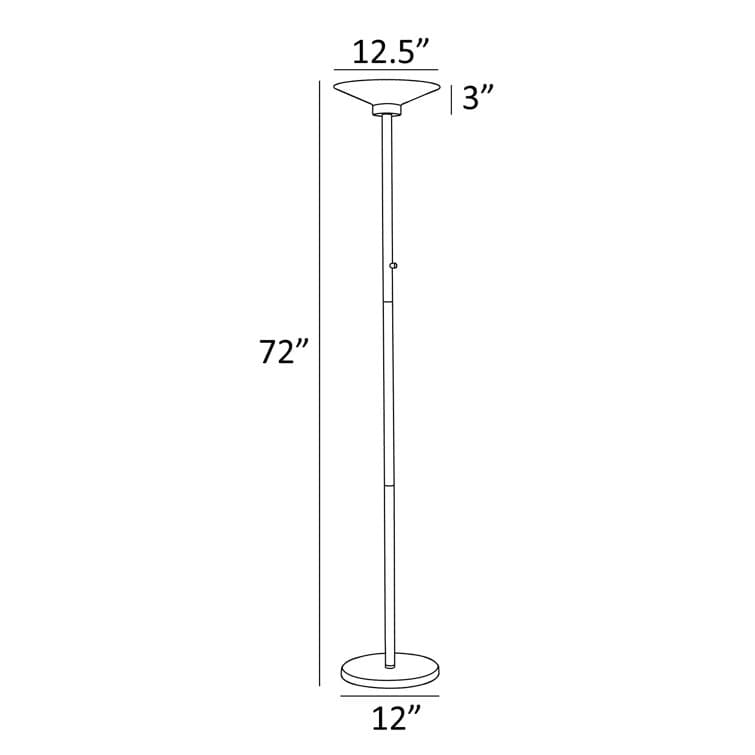 Ebern Designs Barrows 72'' LED Torchiere Floor Lamp & Reviews | Wayfair