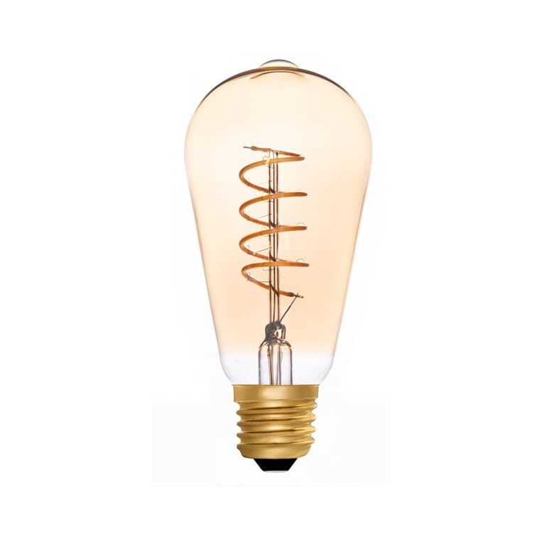 ST64 LED Helix Filament Amber Dimmable ZICO - Balcan Lighting
