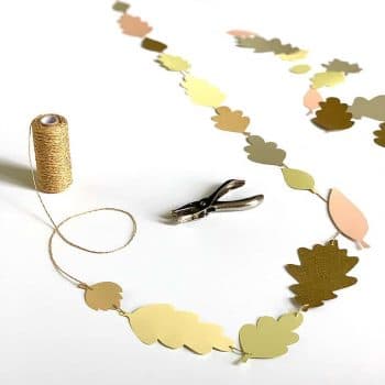 Easy DIY Paper Leaf Garland for Fall - Be Brave and Bloom
