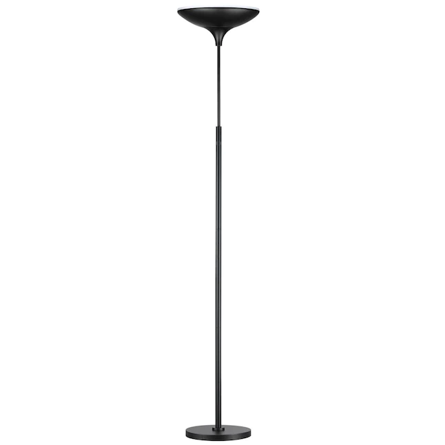 Globe Electric 70.9-in Black Torchiere Floor Lamp | Bigbigmart.com