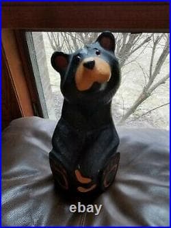 Big Sky Carvers Jeff Fleming Black Bear Wood Carving Sculpture Solid ...