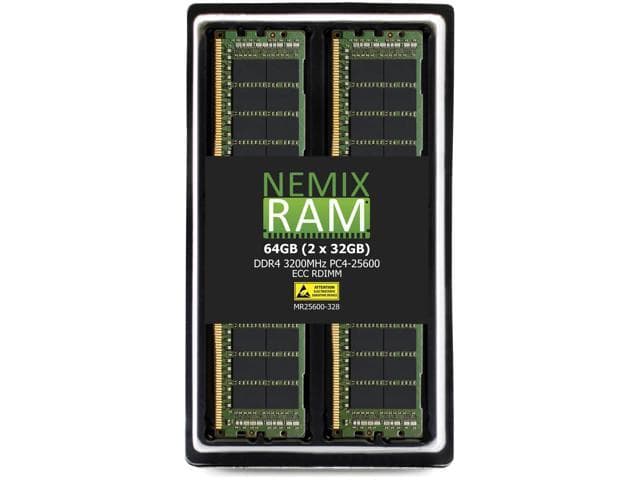 NeweggBusiness - NEMIX RAM 64GB (2X32GB) DDR4 3200MHZ PC4-25600 ...