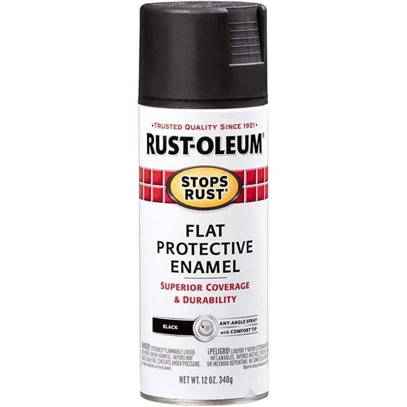 Rust-Oleum Stop Rust Flat Protective Enamel Spray Paint - Black 7776830 ...