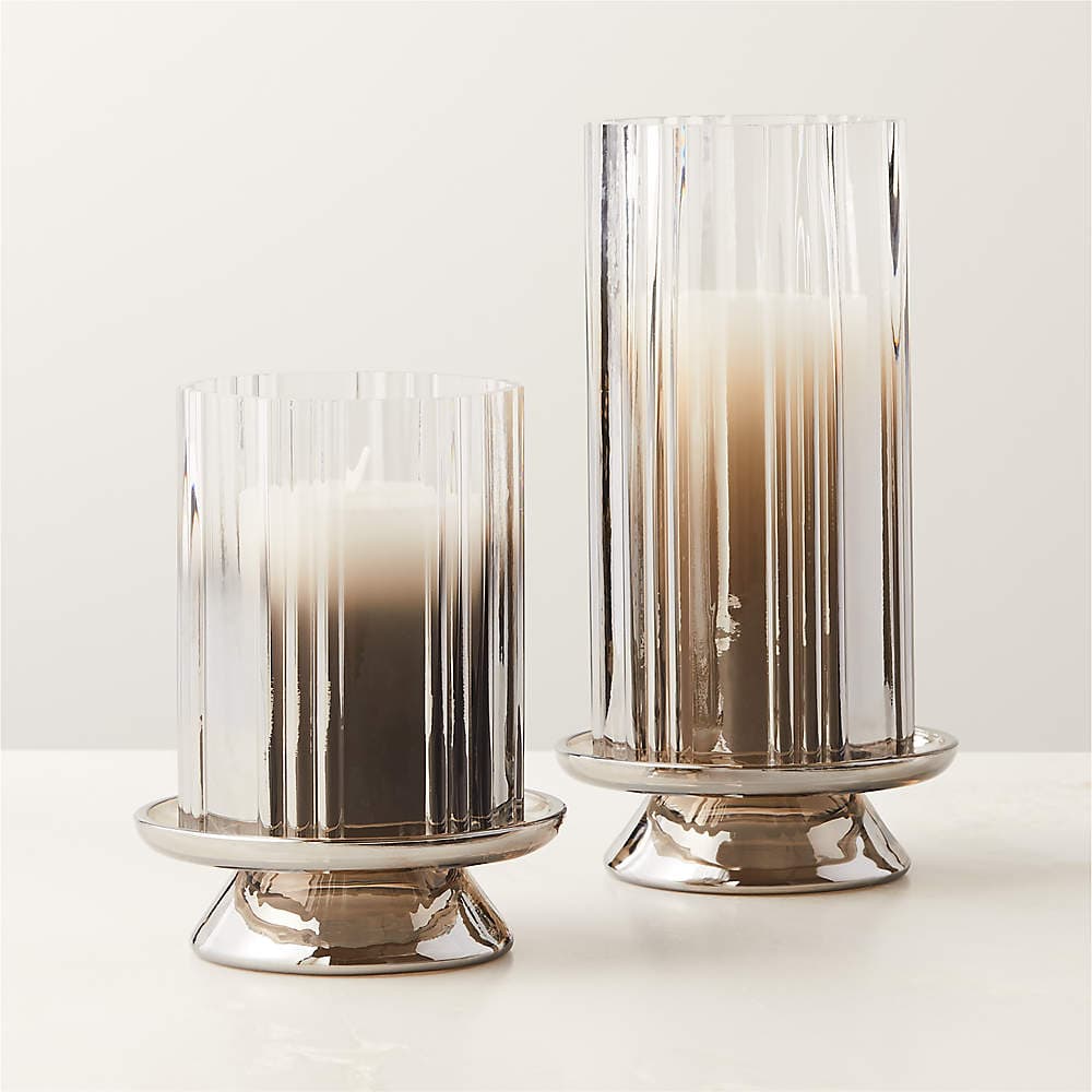 Glass Hurricane Candle Holder