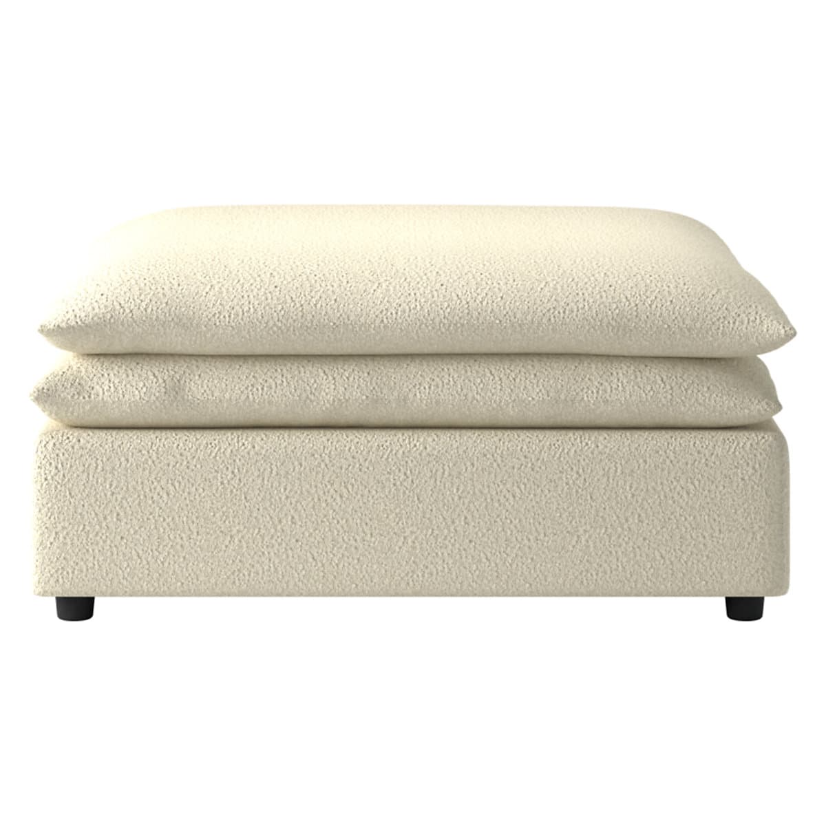 Mattea Ottoman Bloce Cream | CB2