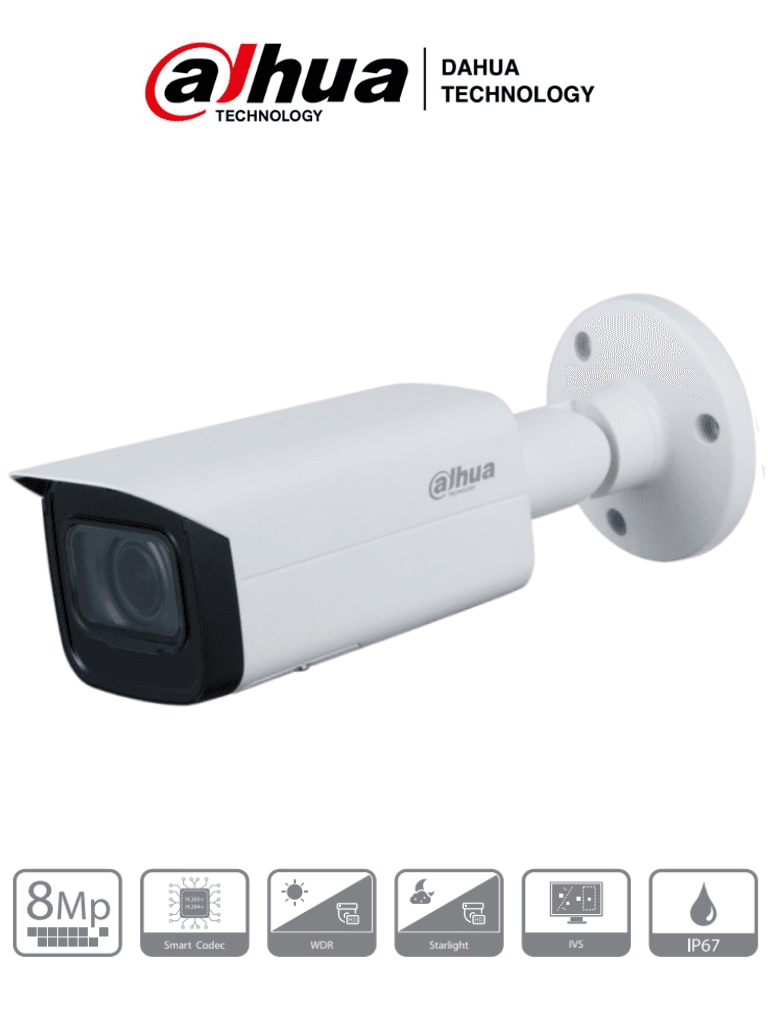 DAHUA IPC-HFW2831T-ZS - Cámara IP Bullet de 8 Megapíxeles/ 4k/ Lente ...