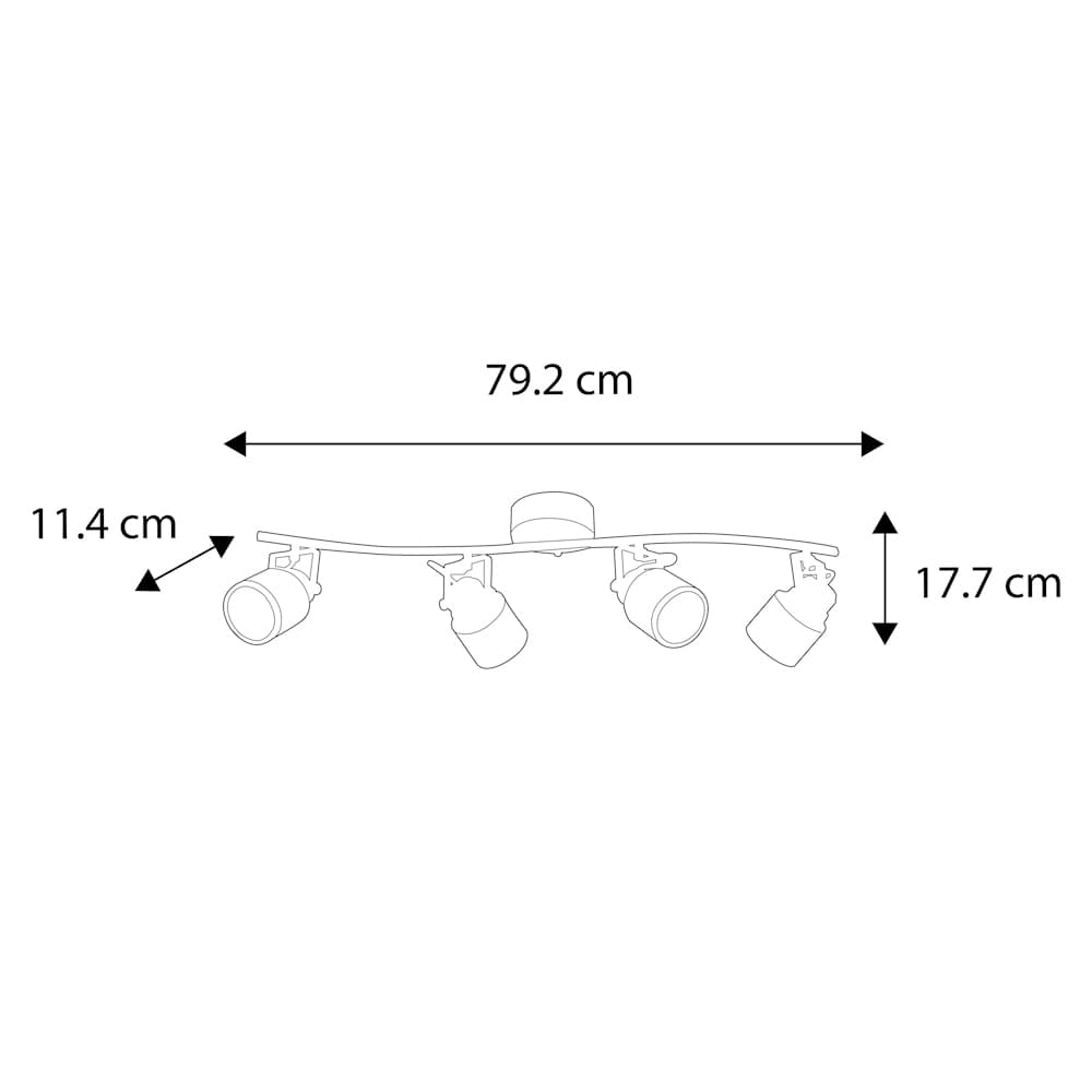 LÁMPARA DE 4 LUCES LED DE RIEL 11.4 X 17.7 X 79.2 CM PLATA HAMPTON BAY ...