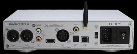 Gustard DAC-X18 MQA Balanced DAC, ES9038PRO DSD512 PCM32Bit/768kHz DA Converters, XMOS XU216 USB DAC, USB/AES/IIS/Optical/Coaxial to XLR/RCA Home Audio Stereo Desktop Digital Audio Converters (Black)