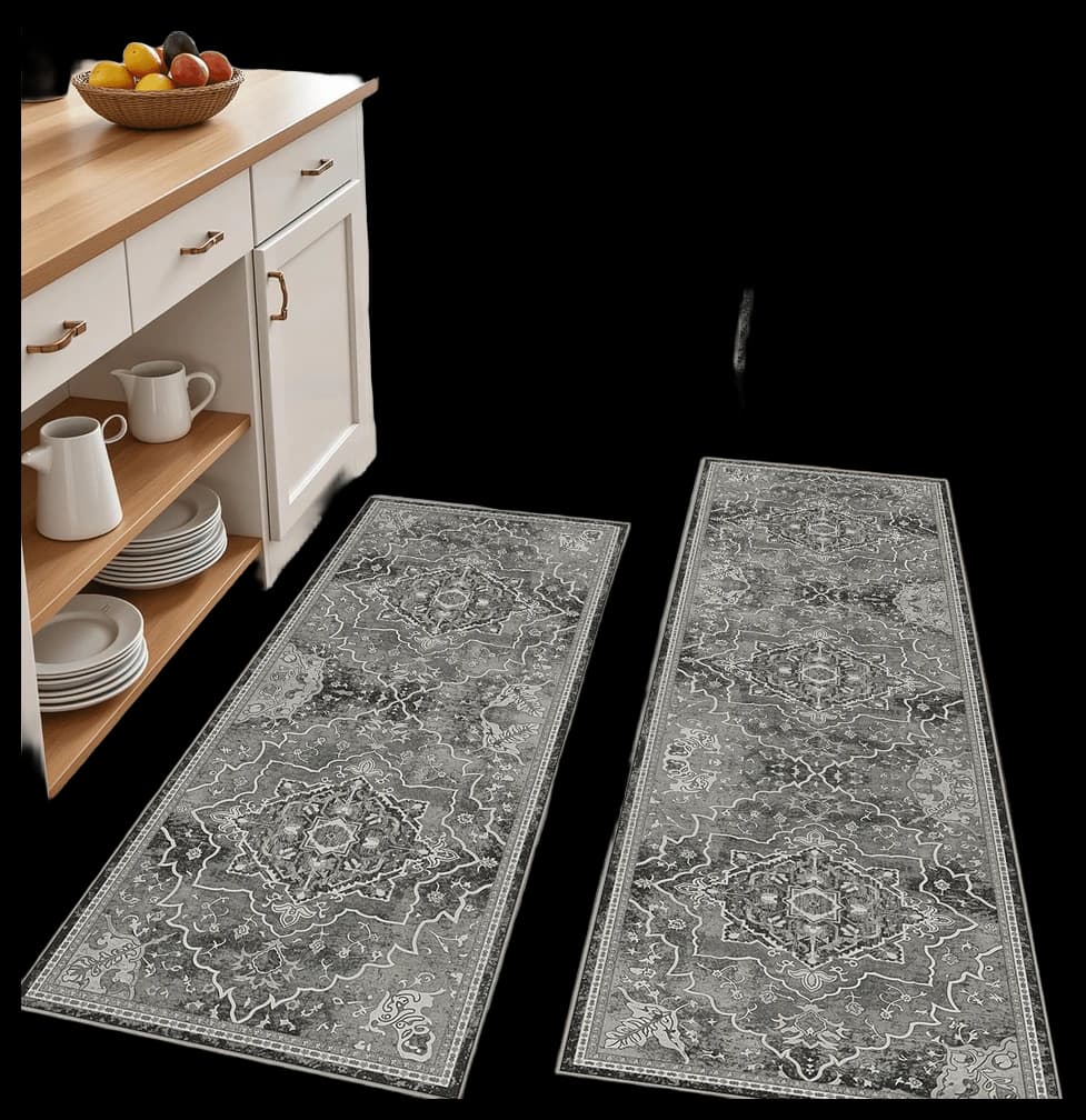 Amazon.com: Kitchen Rugs and Kitchen Mats Non Skid Washable - Machine ...