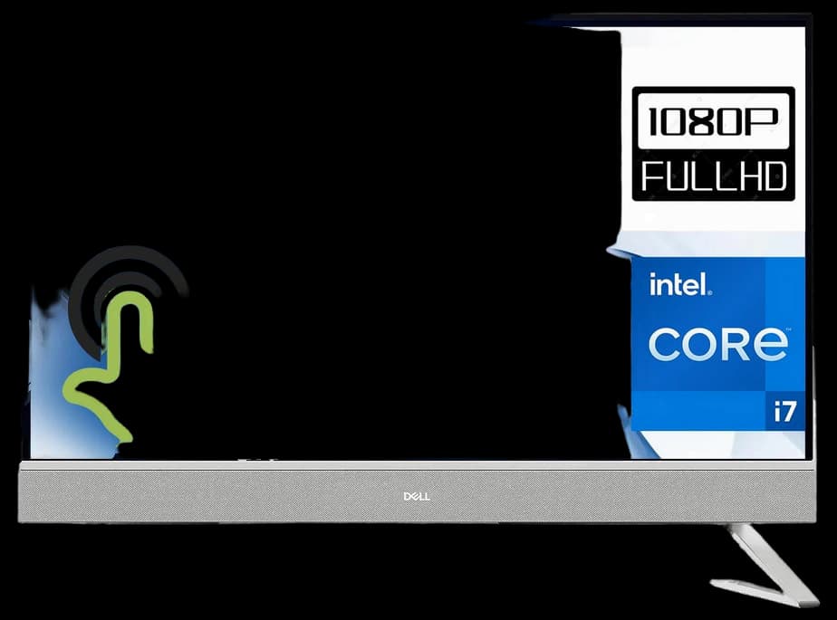 Dell Inspiron 27 7720 All-in-One 27" Touchscreen FHD Business AIO Desktop Computer, 13th Gen Intel 10-Core i7-1355U, 32GB DDR4 RAM, 1TB PCIe SSD, GeForce MX550, WiFi 6E, White, Windows 11 Pro