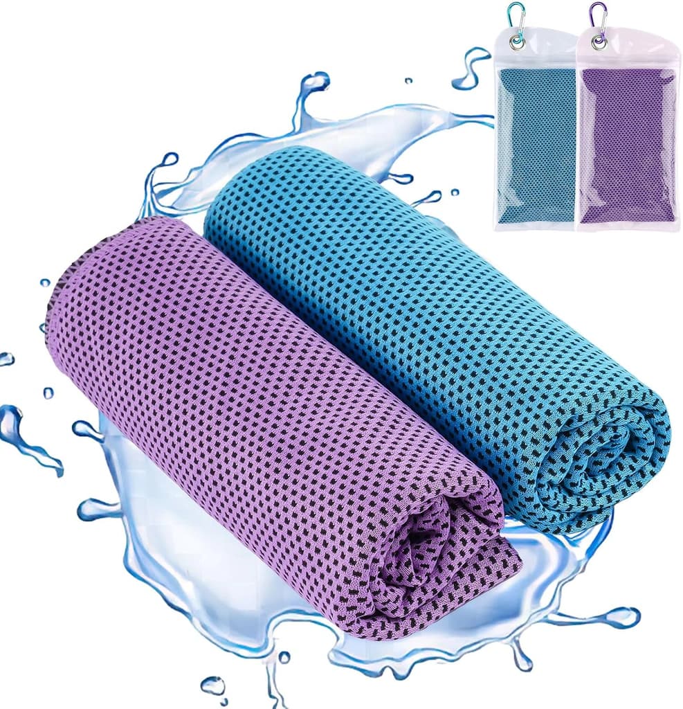 4 Pack Cooling Towels for Necks Sports Cooling Towel Soft Breathable ...