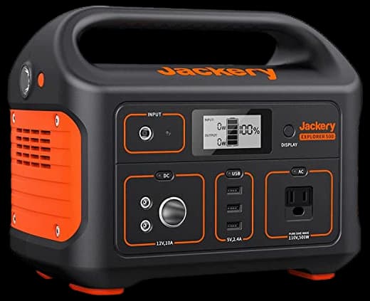 Jackery Portable Power Station Explorer 500, 518Wh Outdoor Solar Generator Mobile Lithium Battery Pack with 110V/500W AC Outlet for Home Use, Emergency Backup,Road Trip Camping (Solar Panel Optional)…