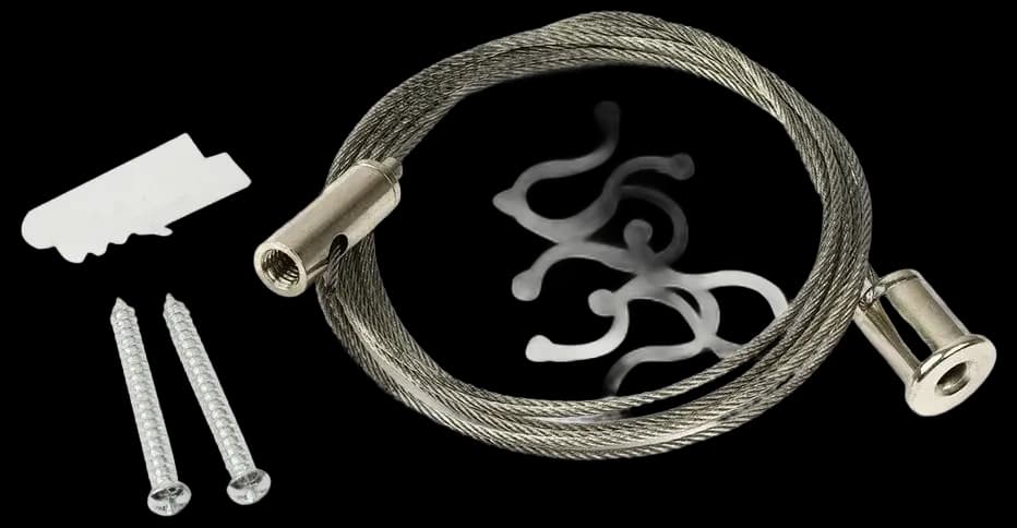 5 ft. Ceiling Suspension Cable Hanging Kit for 2x2, 1x4, and 2x4 LED P