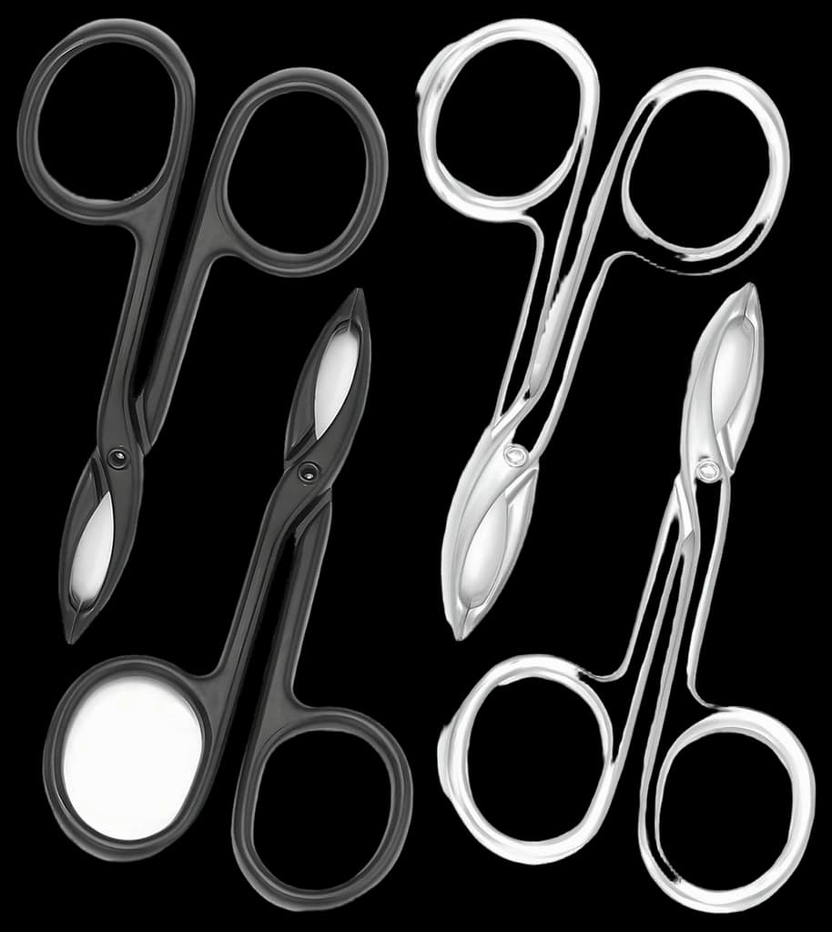 Scissor Handle Eyebrow Tweezer Stainless Steel Flat Tip Tweezers Trim ...