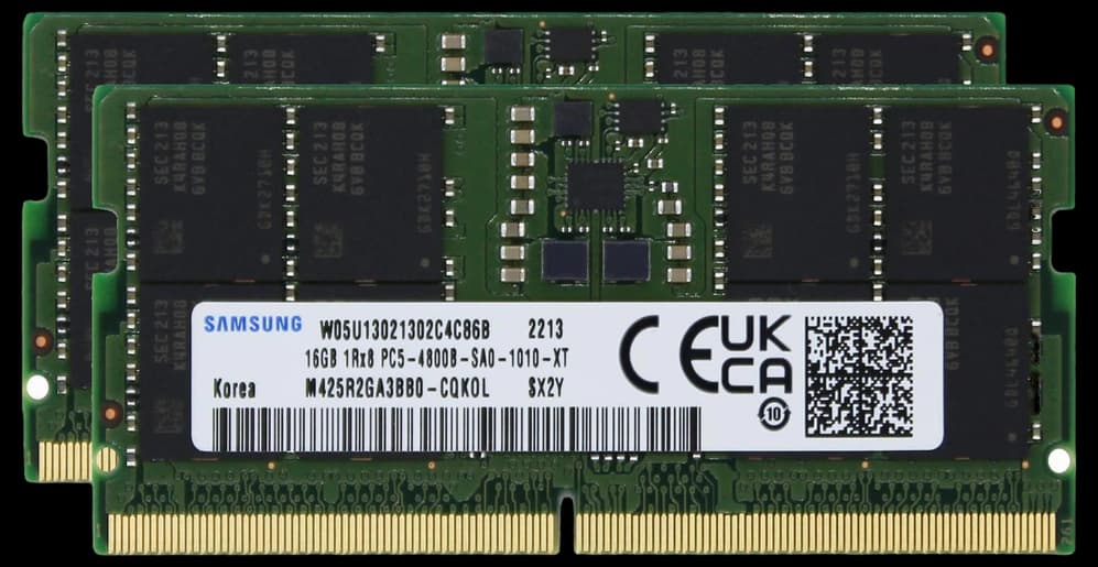 Samsung 16GB DDR5 4800MHz PC5-38400 CL40 SODIMM 1Rx8 1.1V Non-ECC 262 ...
