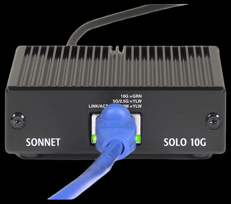 Sonnet Technologies Solo 10G Thunderbolt 3 to 10GBASE-T Ethernet Fanless Adapter (SOLO10G-TB3)