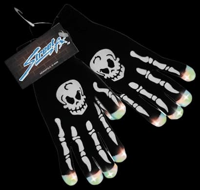 LED Halloween Glowing Gloves Light-up Halloween Dance Party Flashing ...