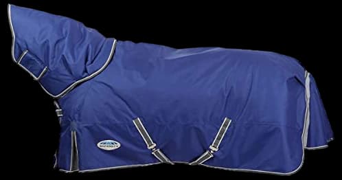Weatherbeeta ComfiTec Premier Free II Detach-A-Neck Medium Turnout, Blue/Grey/White, 75"