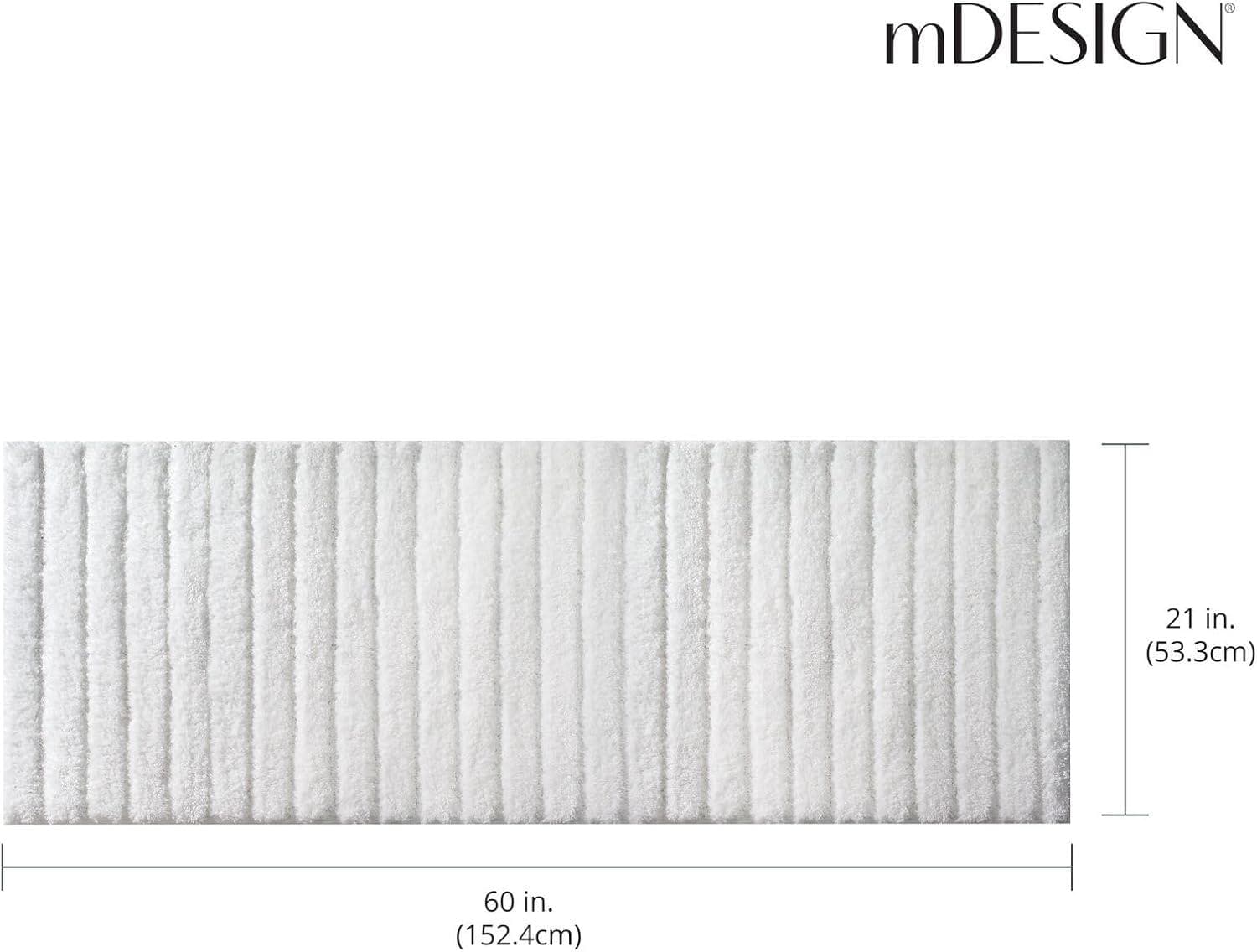 mDesign Soft Microfiber Polyester Non-Slip Extra-Long Spa Mat/Runner ...
