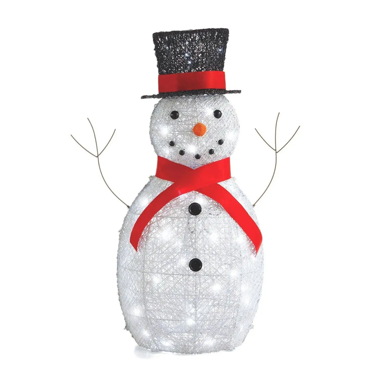 Noma 3' Pre Lit LED Whimsical Snowman Outdoor Christmas Lawn Decor (For ...