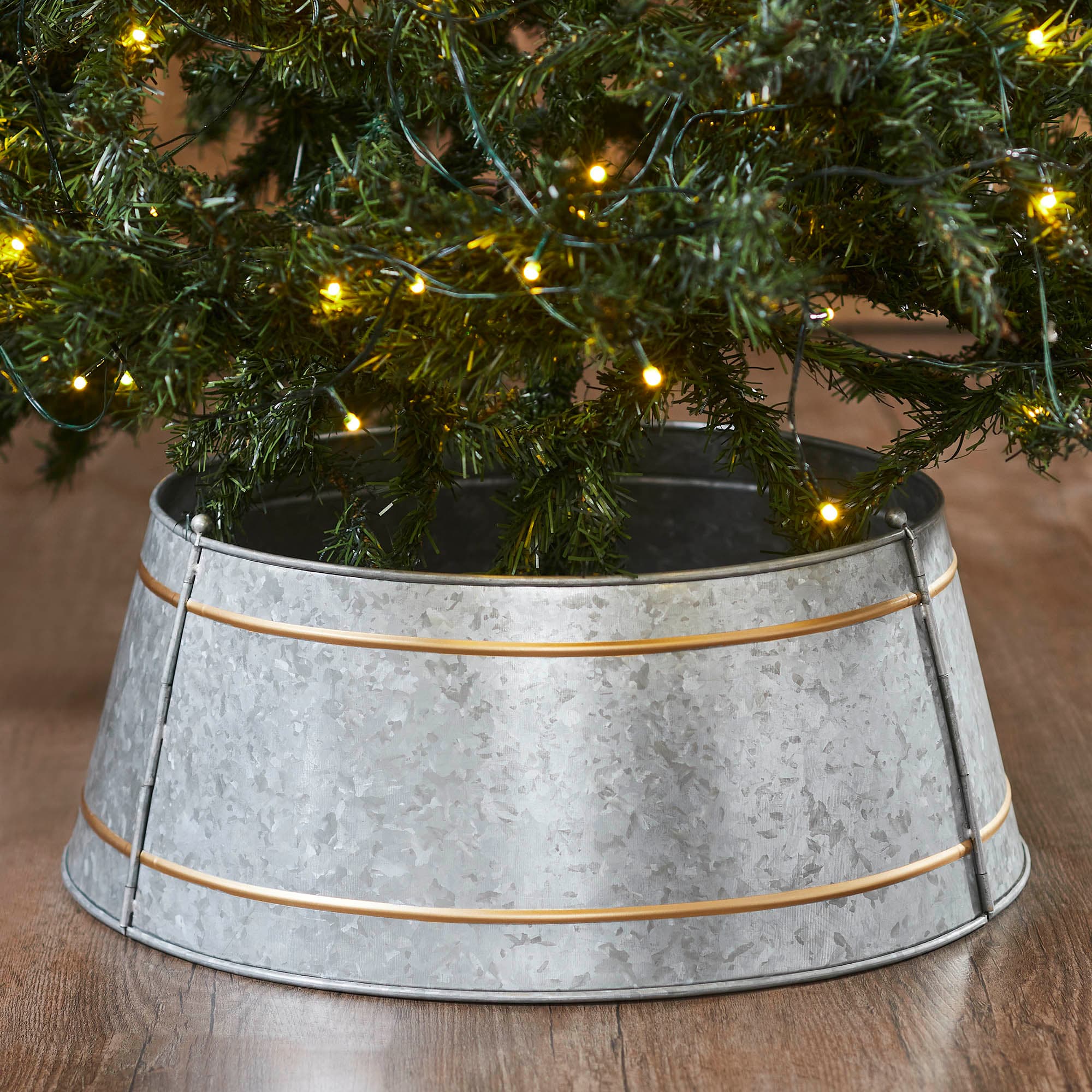 Christmas Tree Collar Metal Galvanized