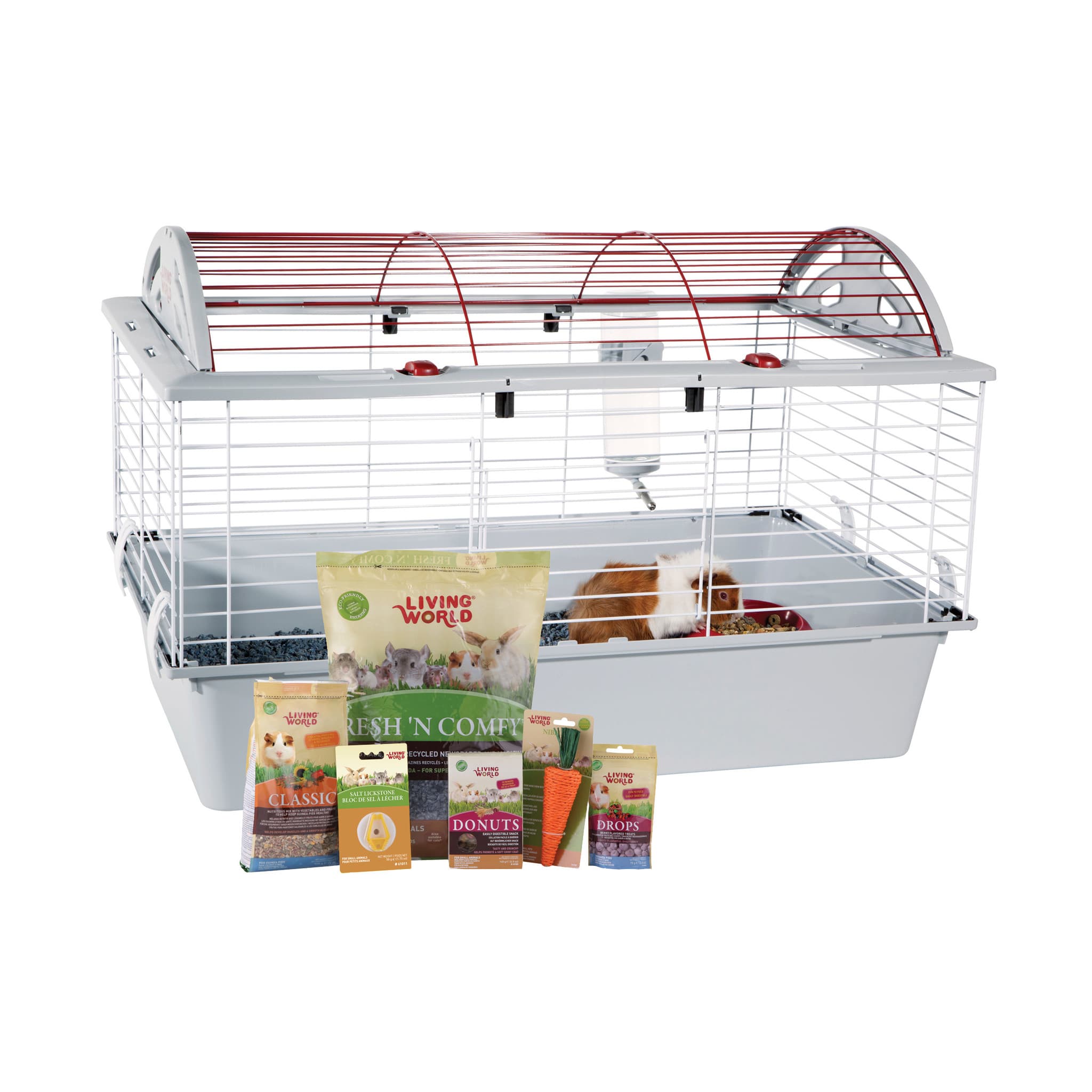 Living World Deluxe Guinea Pig Starter Kit - 78 cm L x 48 cm W x 50 cm ...