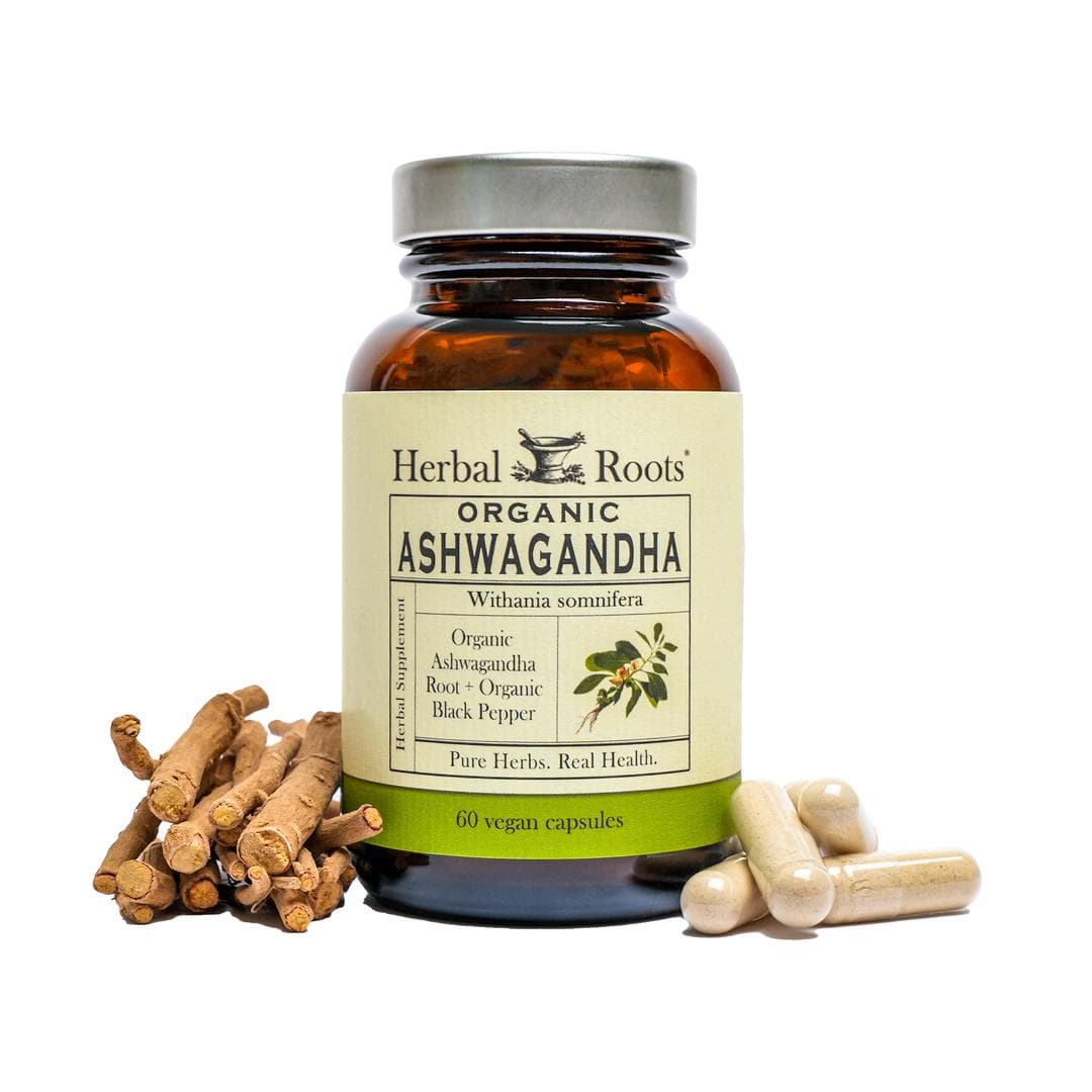 Organic Ashwagandha Root, 60 Vegan Caps - Herbal Roots – Herbal Roots
