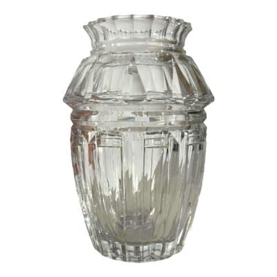 Art Deco Vase in Cut Crystal by Joseph Simon for Val Saint Lambert ...