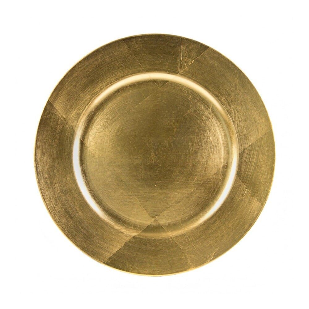 10 Strawberry Street LAG-24 13" Lacquer Round Gold Charger Plate