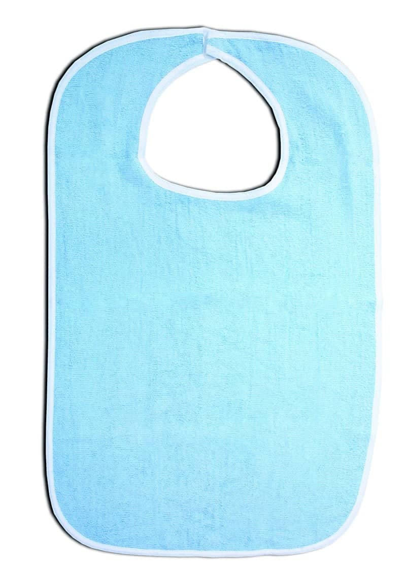 18" x 30" Blue Terry Cloth Bib with Vinyl Back - New and Improved!