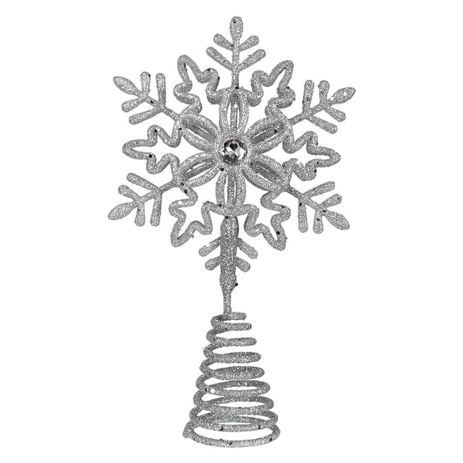 Miniature Silver Snowflake Tree Topper by Kurt Adler – Traditions