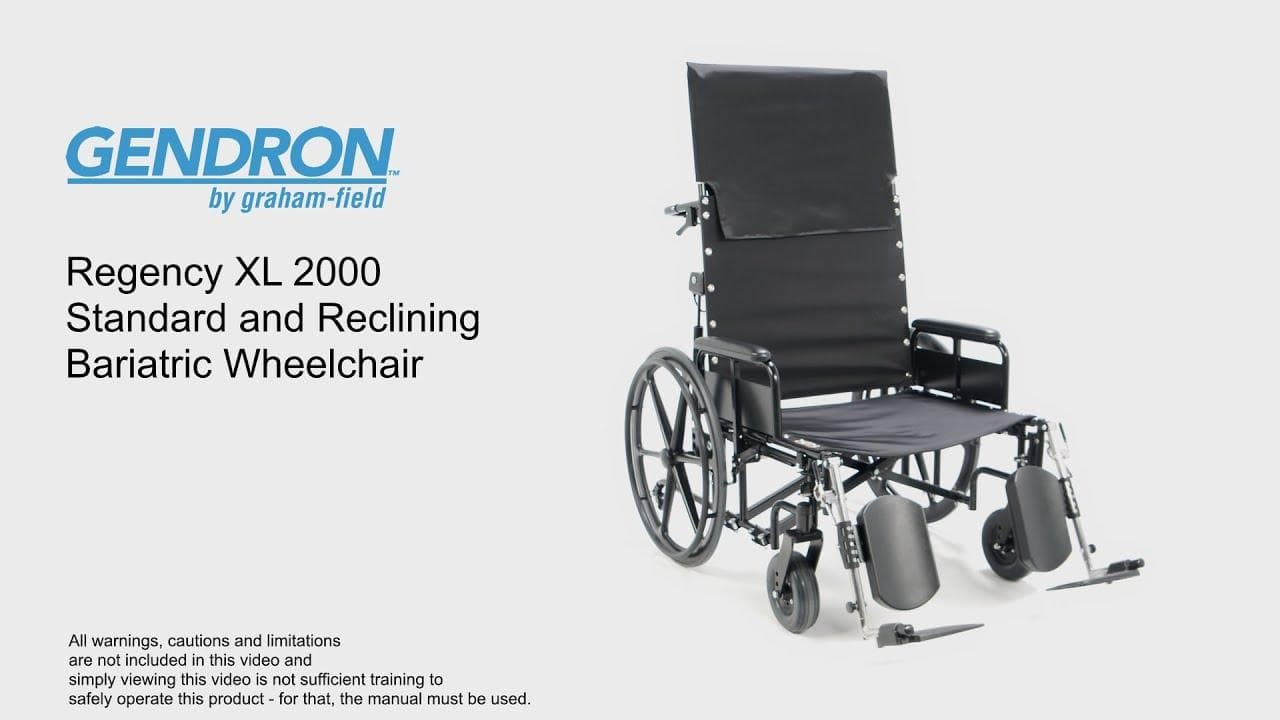 Regency XL 2000 Standard and Reclining Bariatric Wheelchair - Graham ...