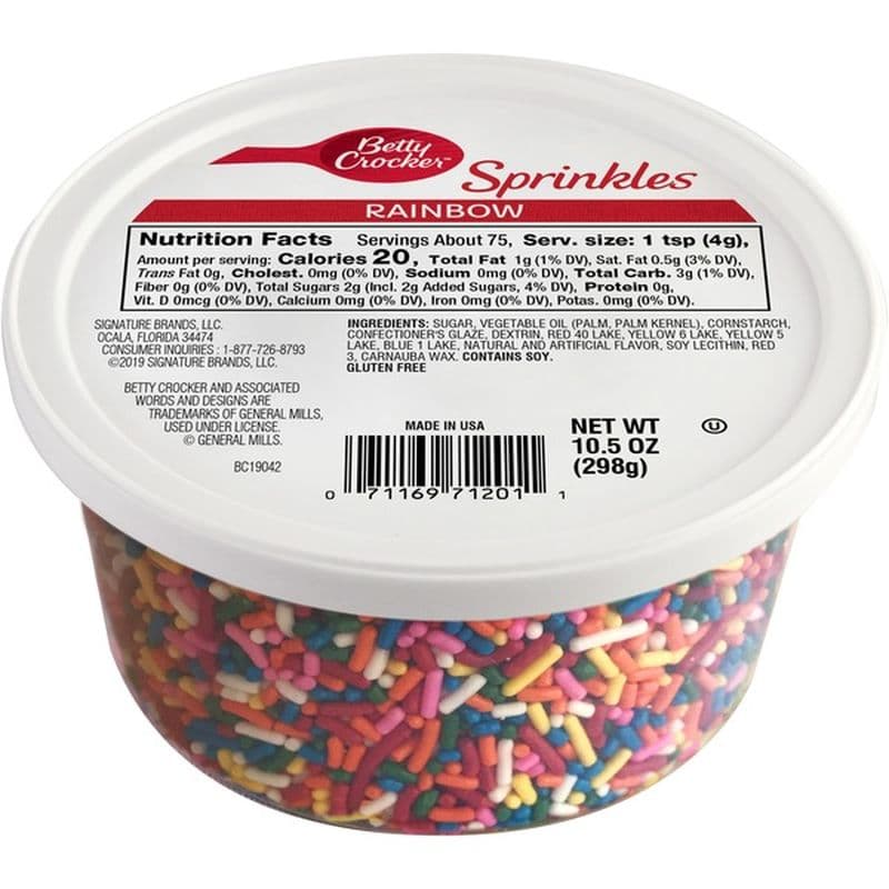 Betty Crocker Sprinkles, Rainbow Jimmies (10.5 oz) - Instacart