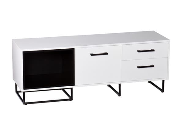 Milo Media Console - White w/ Black