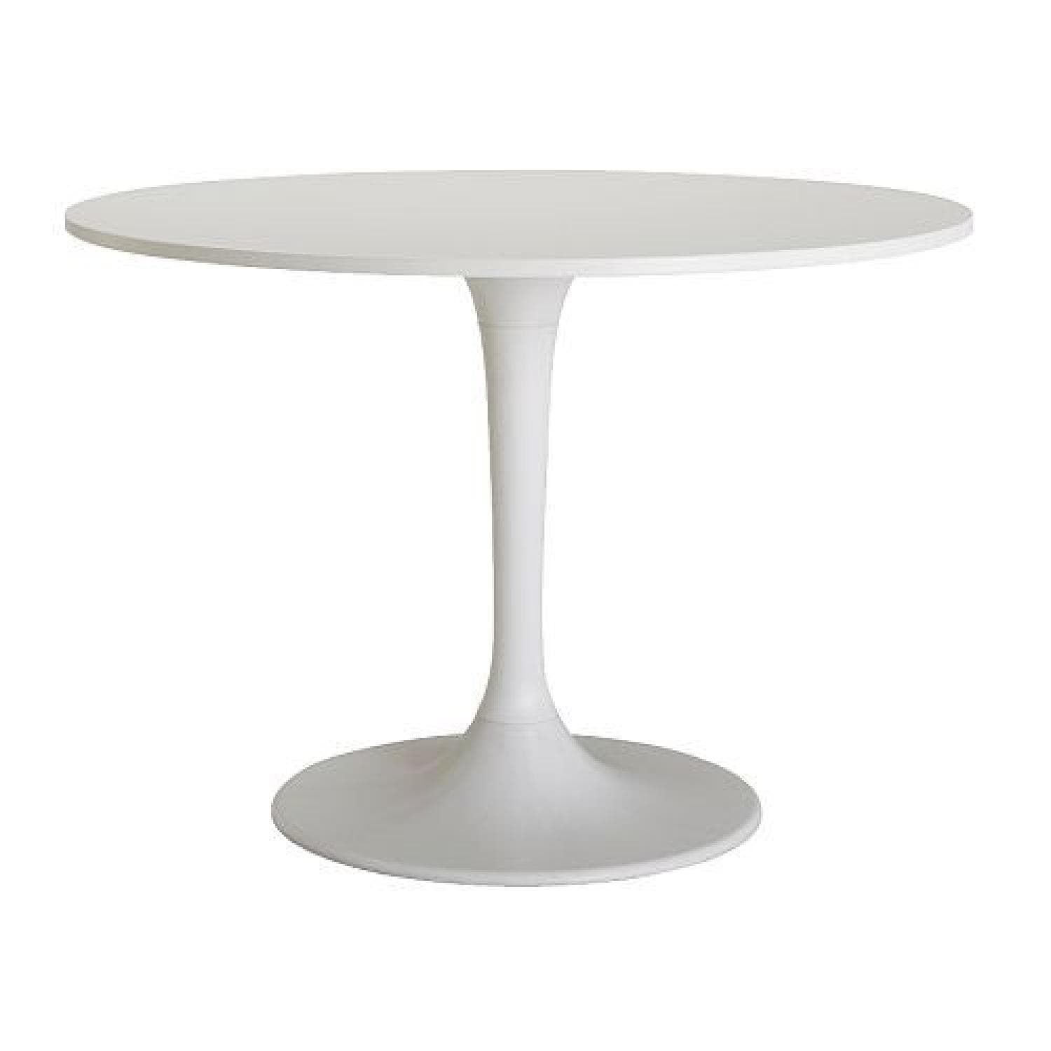 Ikea Docksta White Round Dining Table - AptDeco