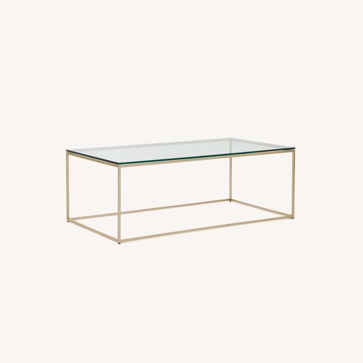West Elm Streamline Glass Coffee Table - AptDeco