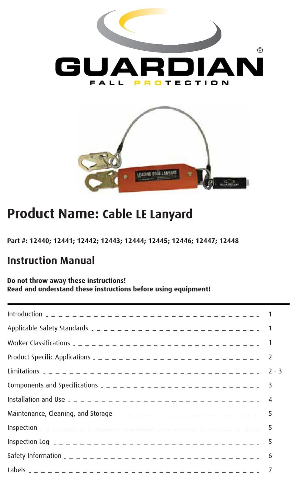 Guardian Fall Protection Cables at Barbara Rojas blog