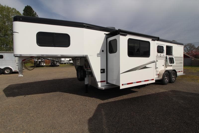 ON ORDER!!! 2025 Trails West Sierra 8x13 3 Horse Trailer- Slide Out in ...